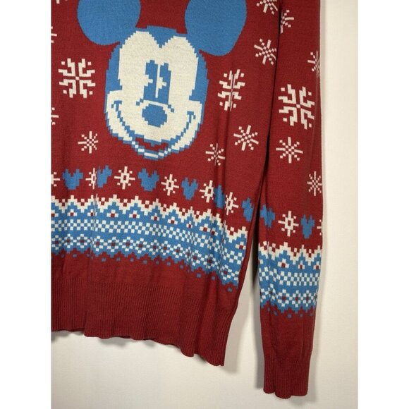 DISNEY Celebrate Together Mickey Mouse Christmas Sweater Fair Isle Size Small - Picture 3 of 7